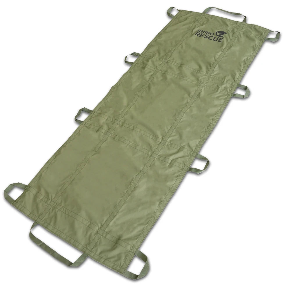 Disposable nylon 230t multi-use litter foldable stretcher 186x68cm 300kg load - product image