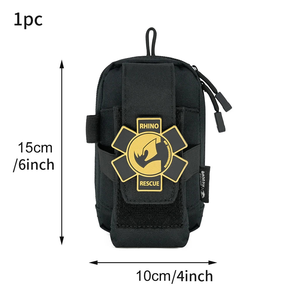 Edc first aid kit tactical pouch nylon tourniquets bandage survival black - product image