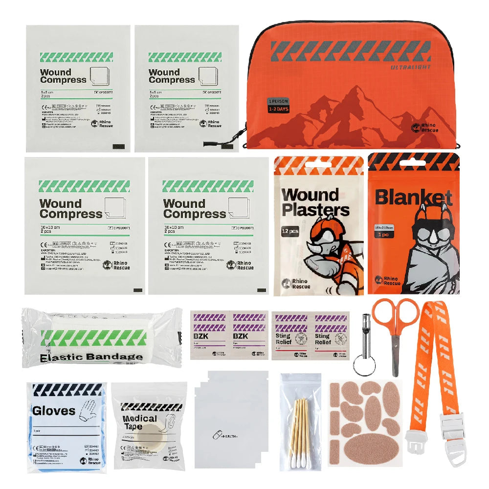 Outdoor travel waterproof lightweight portable first aid kit with bandage - product image
