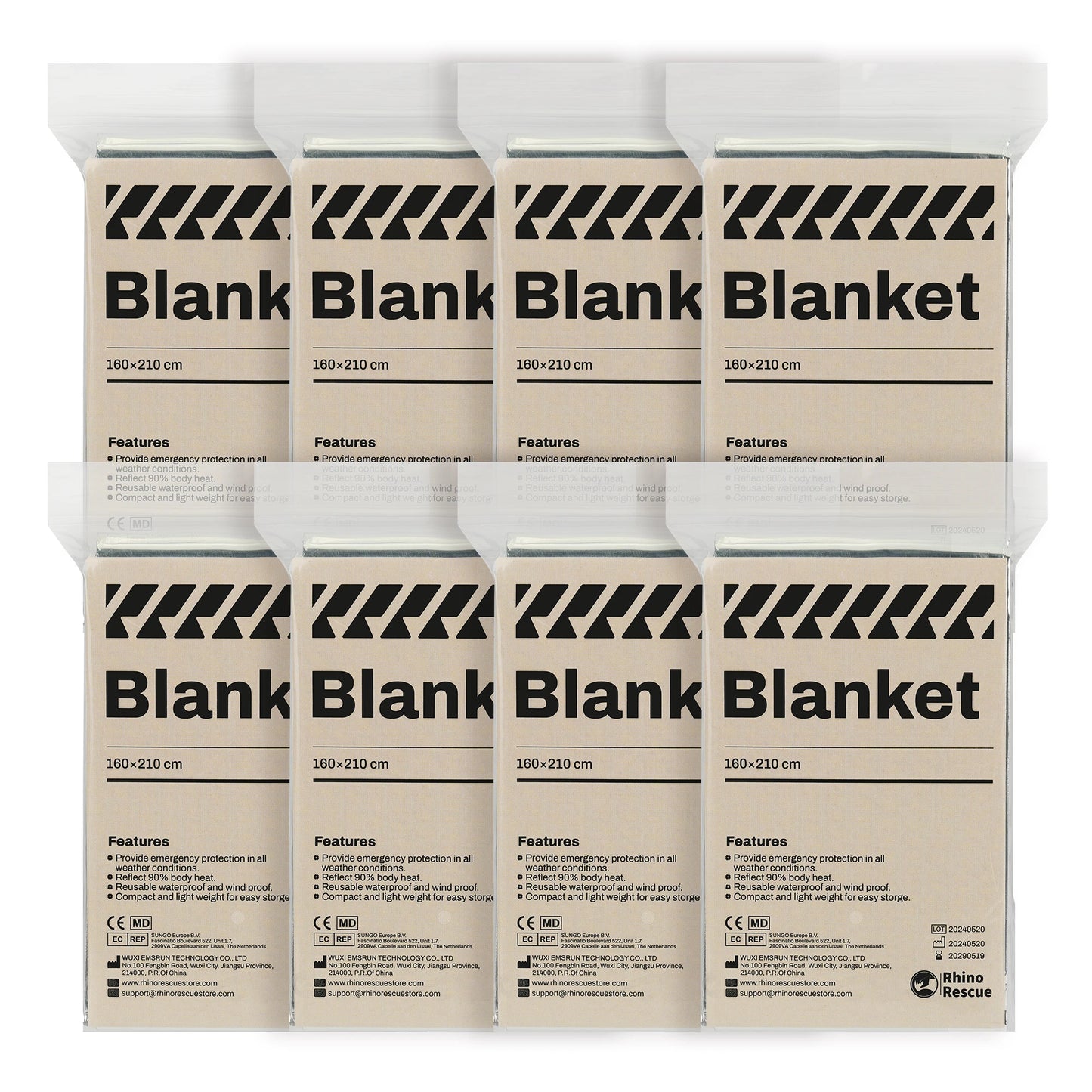 Reflective thermal emergency survival blanket waterproof lightweight 1.6x2.1m - product image