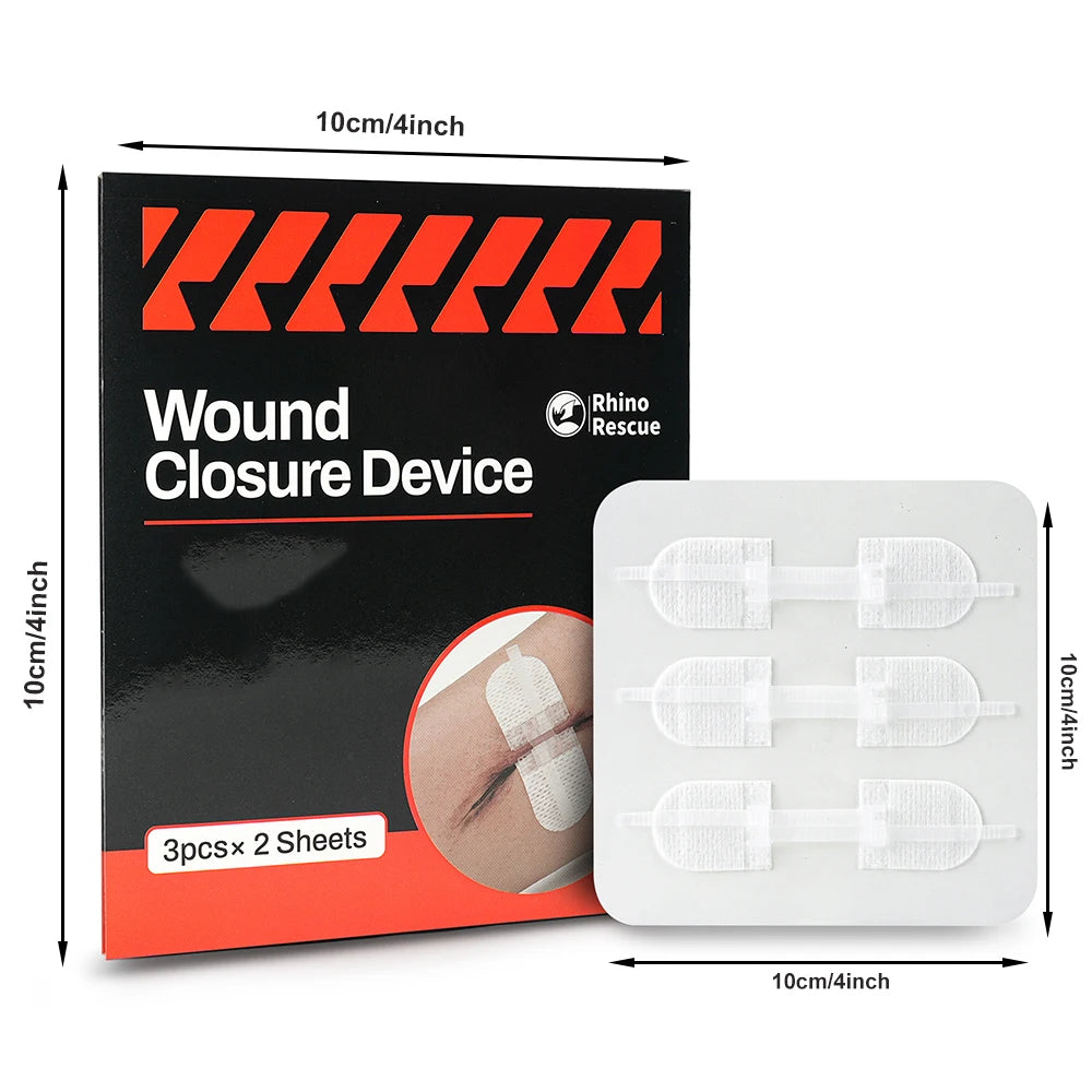 Zip stitch 6pcs wound closure strips adjustable adhesive laceration device ivory - product image