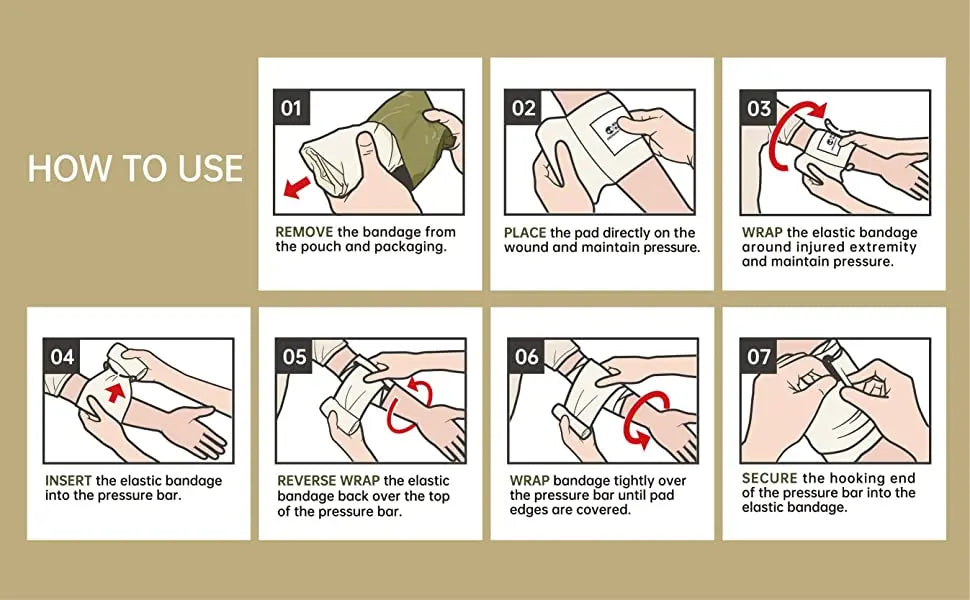 4/6 inch trauma bandage tactical first aid kit sterile 1/2/5 count - product image