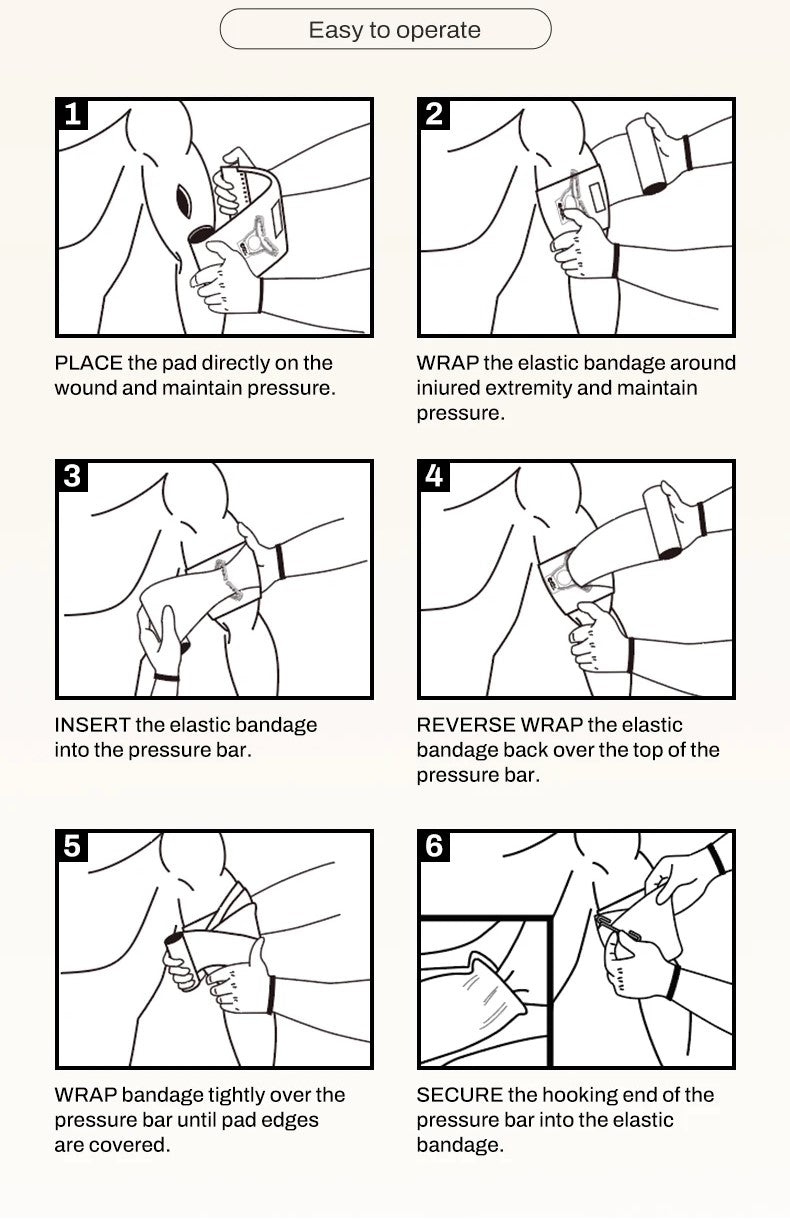 6 inch pressure emergency bandage compression trauma wound dressing 2pcs/5pcs - product image