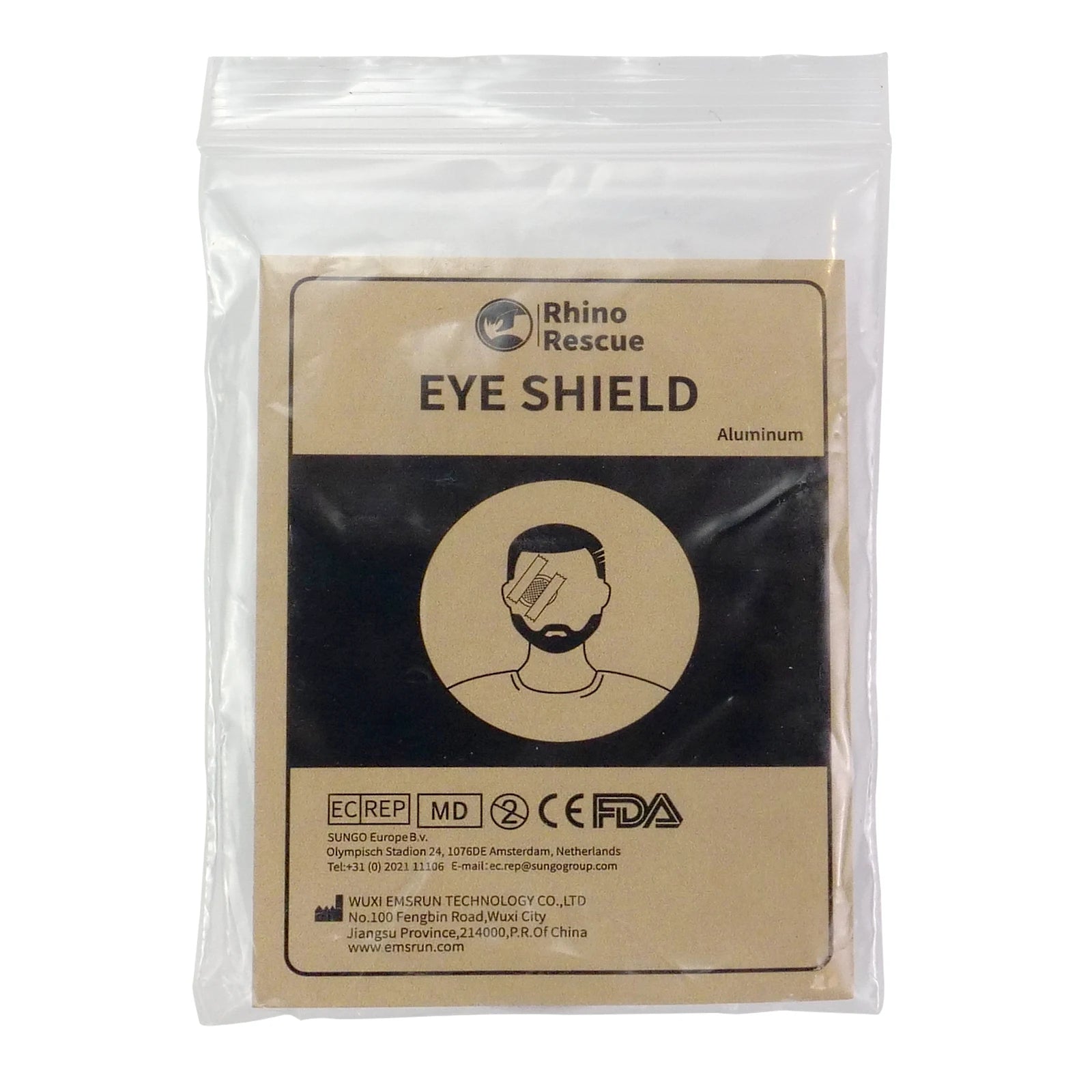 Aluminum alloy eye shield 7.5x7cm 2/5 count perforated metal bandage - product image