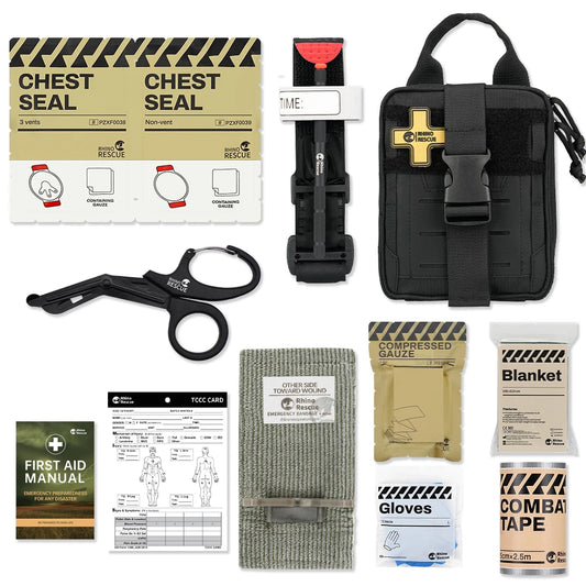 Cms-mini edc emergency tactical pack first aid pockets survival black - product image