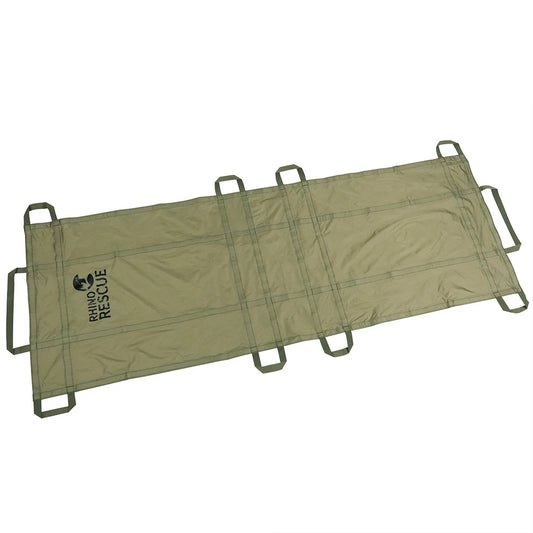 Disposable nylon 230t multi-use litter foldable stretcher 186x68cm 300kg load - product image