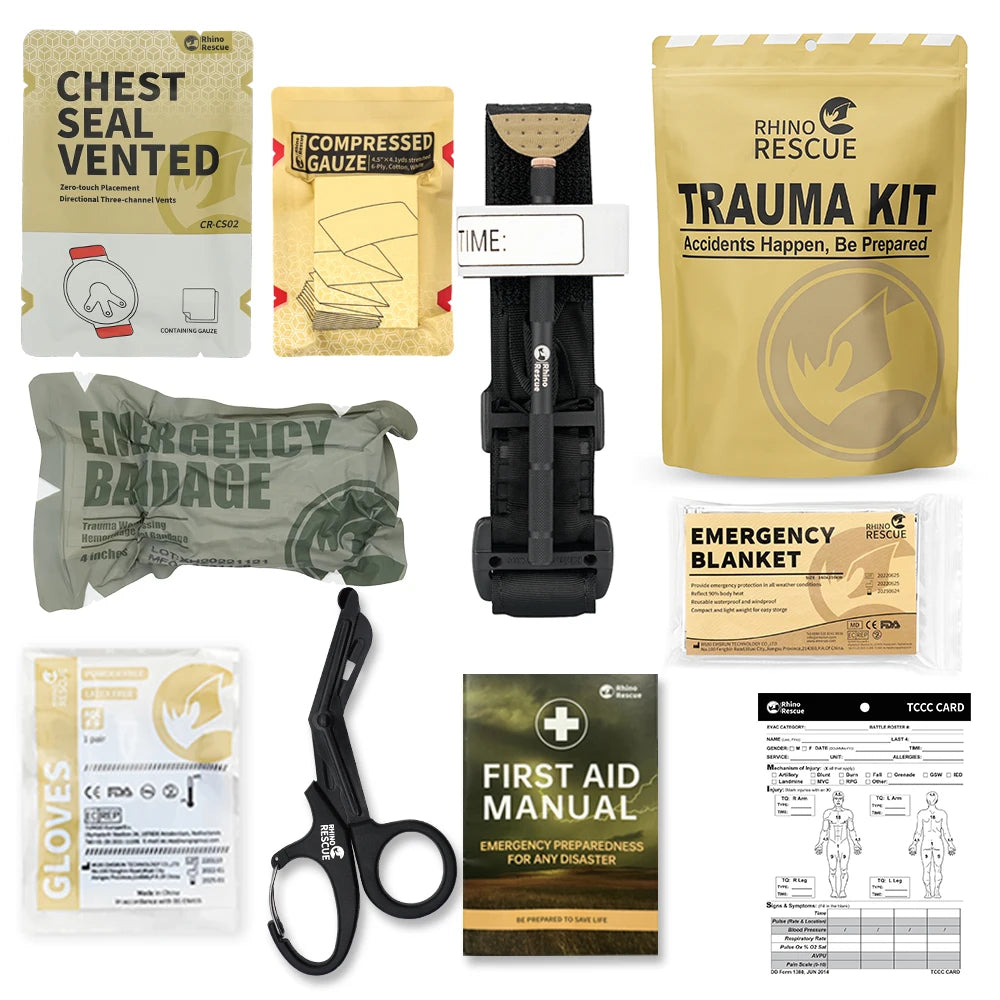 Emergency trauma kit combat tactical ifak 7/10pcs first aid supplies - product image