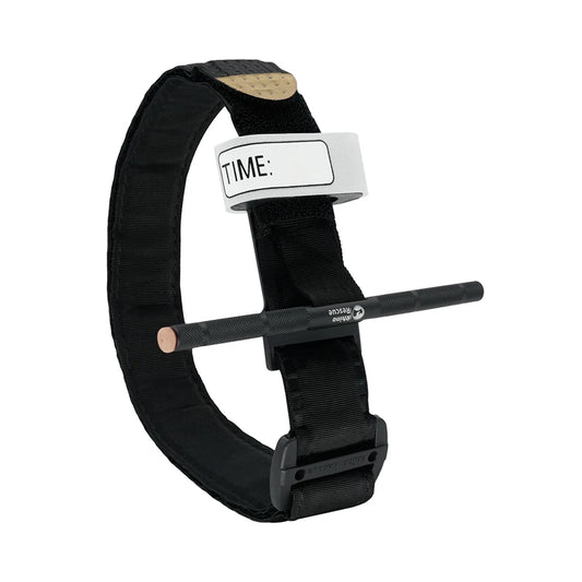Metal tourniquet 4x95cm aluminum windlass black tactical medical emergency strap - product image