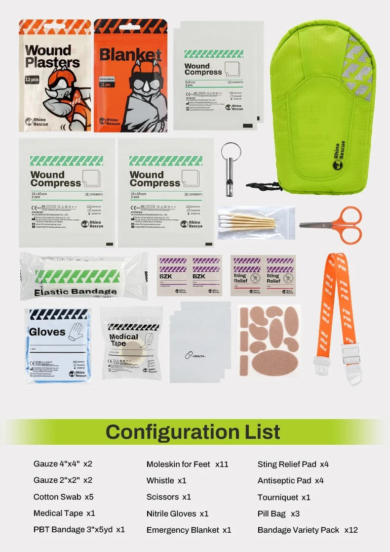 Outdoor travel waterproof lightweight portable first aid kit with bandage - product image