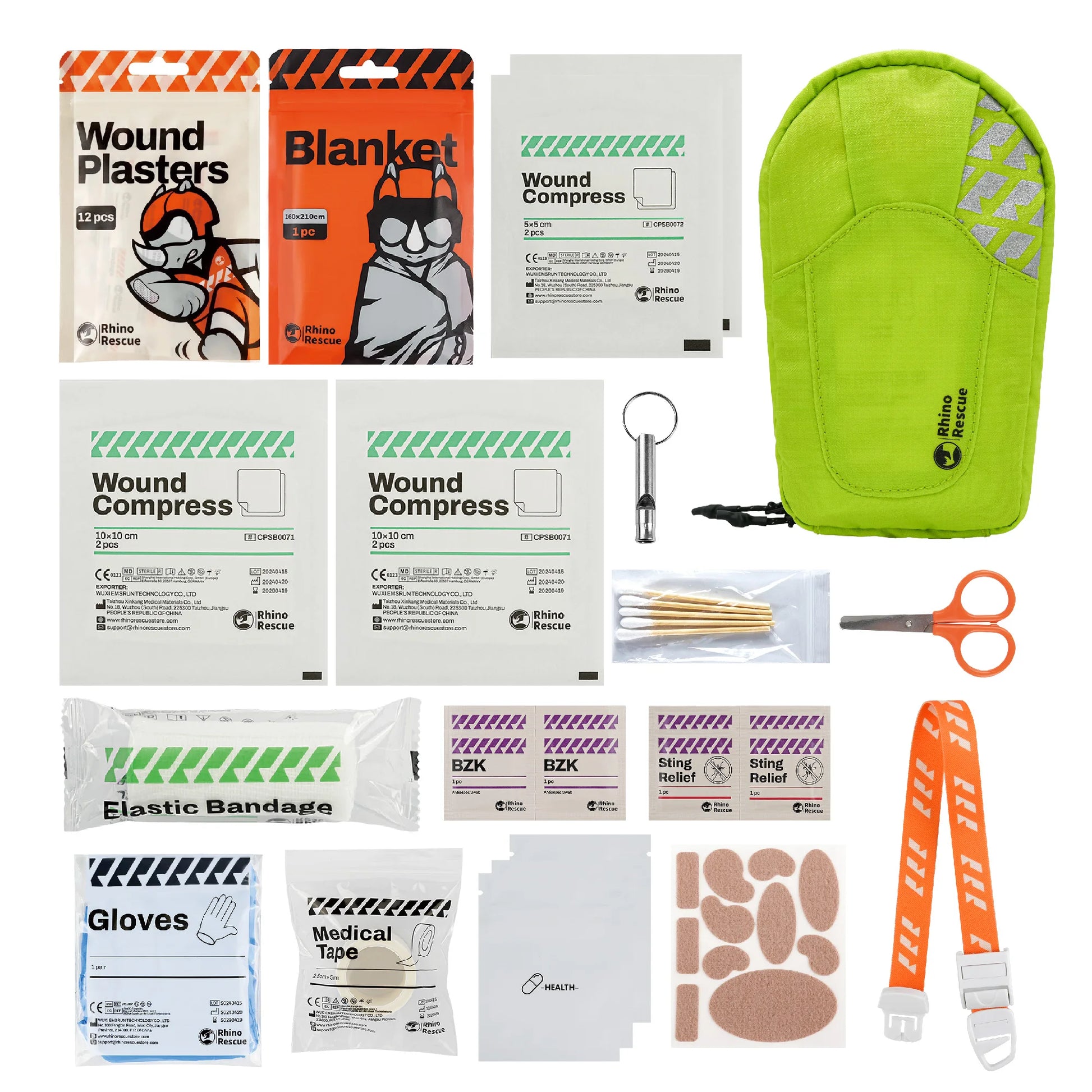 Outdoor travel waterproof lightweight portable first aid kit with bandage - product image