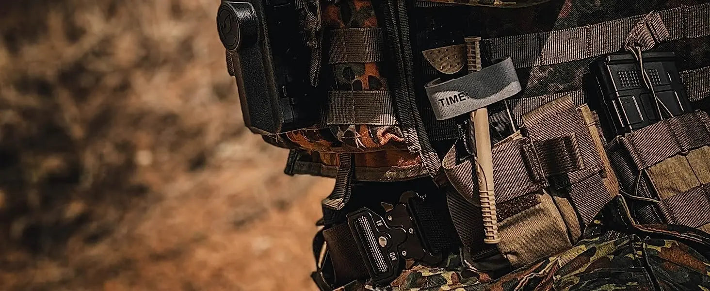 Rapid hemostatic control tactical tourniquet single-handed 3.8x95cm black/khaki - product image