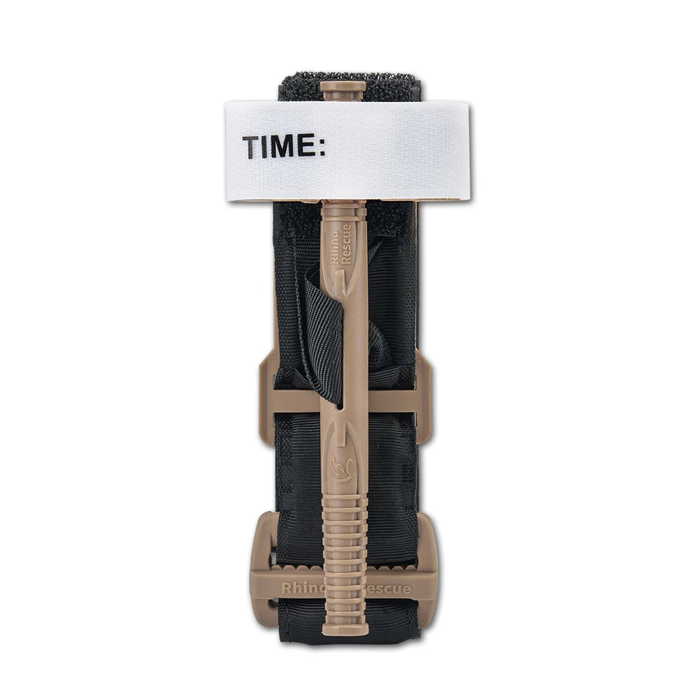 Rapid hemostatic control tactical tourniquet single-handed 3.8x95cm black/khaki - product image