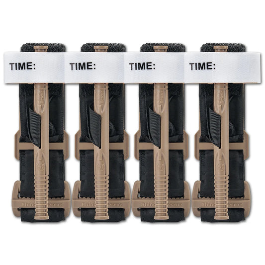 Rapid hemostatic control tactical tourniquet single-handed 3.8x95cm black/khaki - product image