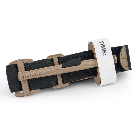 Rapid hemostatic control tactical tourniquet single-handed 3.8x95cm black/khaki - product image