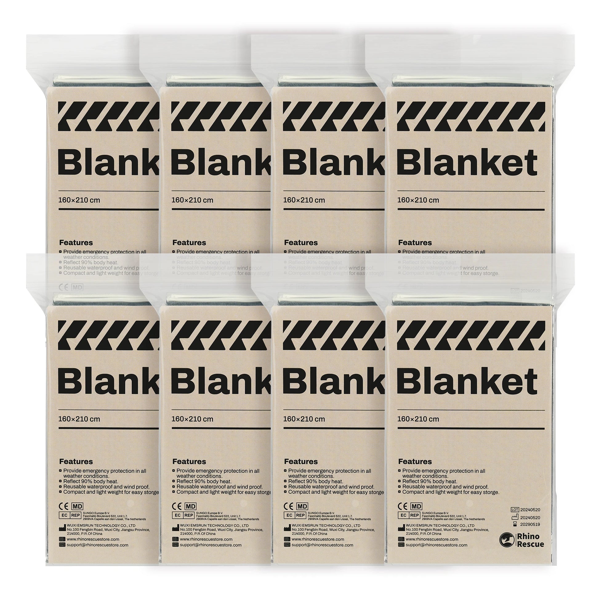 Reflective thermal emergency survival blanket waterproof lightweight 1.6x2.1m - product image