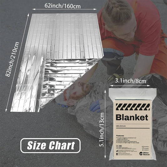 Reflective thermal emergency survival blanket waterproof lightweight 1.6x2.1m - product image