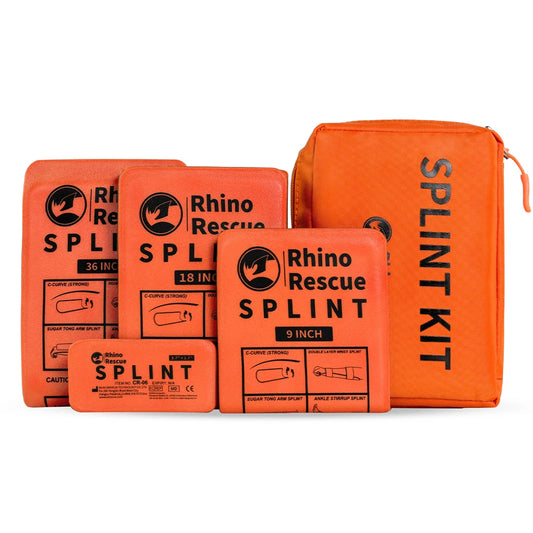 Splint kit reusable aluminum alloy eva pad 4 sizes hand leg arm finger orange - product image