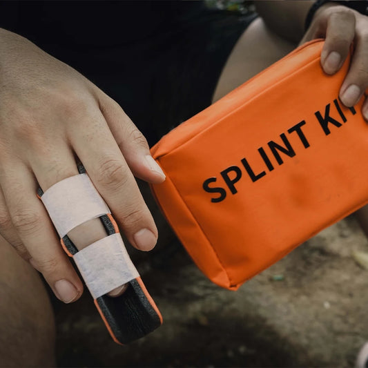 Splint kit reusable aluminum alloy eva pad 4 sizes hand leg arm finger orange - product image