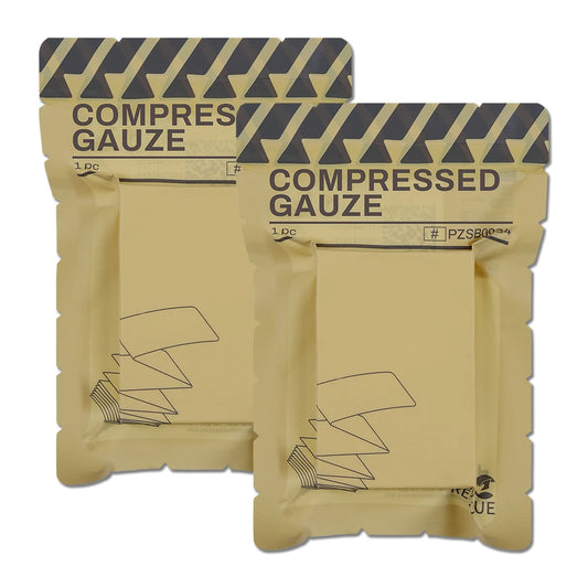 Sterile compressed gauze 4.5x4.1yd vacuum sealed 2/6pcs emergency wound dressing - product image