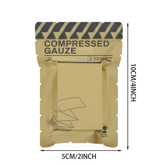Sterile compressed gauze 4.5x4.1yd vacuum sealed 2/6pcs emergency wound dressing - product image