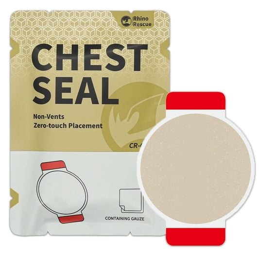 Tactical chest seal vented adhesive bandage combat trauma 2/6 pack - product image