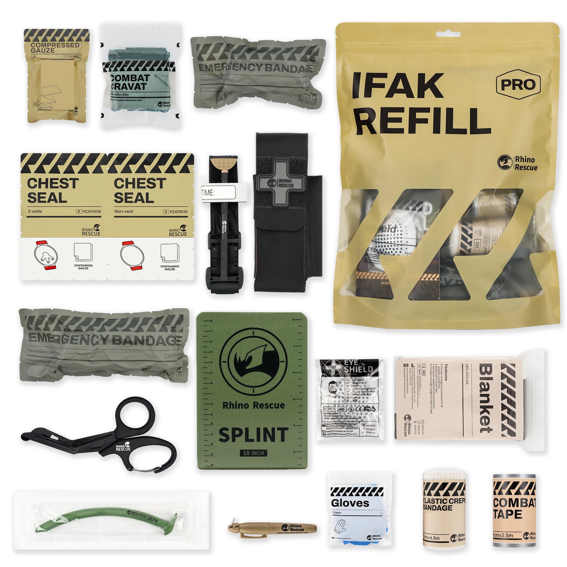 Trauma kit combat survival medical tactical emergency first aid 4/7/10/17pcs - product image