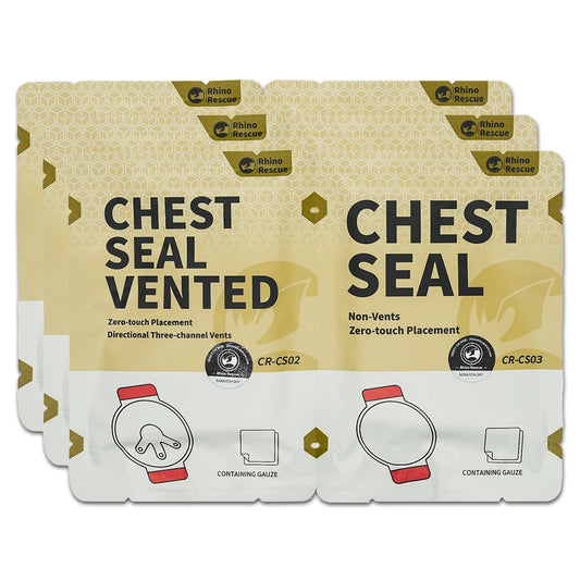 Vent chest seal twin pack occlusive vented adhesive patch 2/6 count - product image