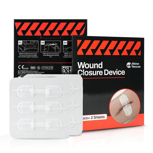Zip stitch wound closure strips no-sew laceration repair black adhesive - product image